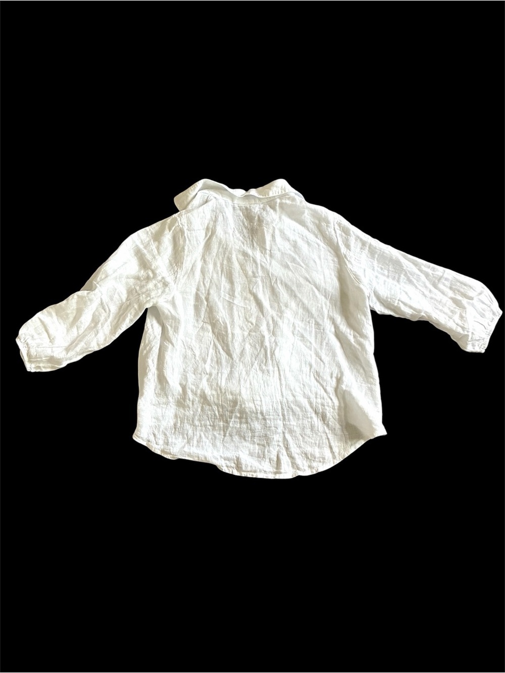 Milio Milano Linen Button Shirt Italy White Cottage Coastal M - Picture 2 of 10